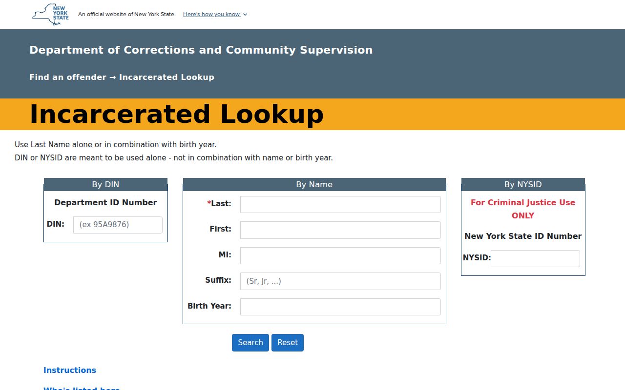 DOCCS state custody lookup after a Lewis County arrest