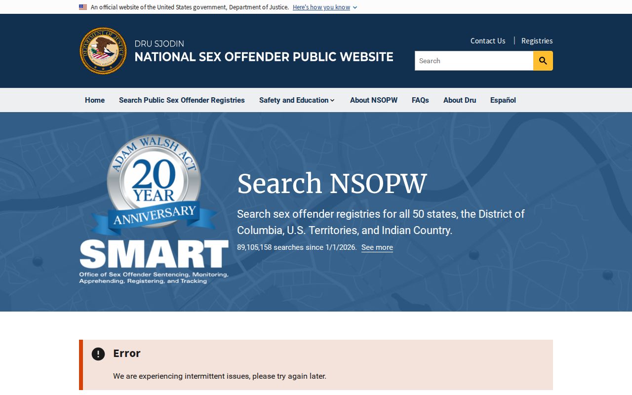 Lewis County sex offender lookup through the national registry search
