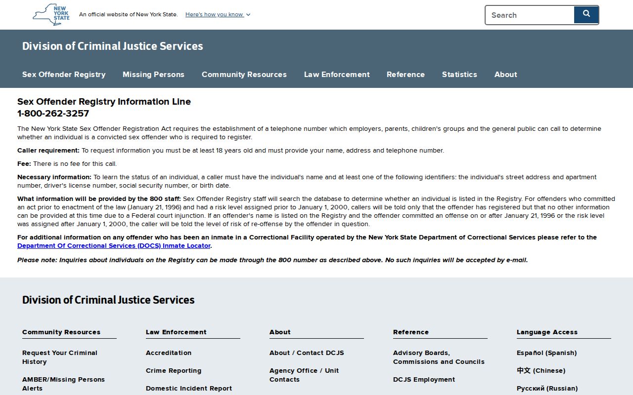 Lewis County sex offender registry information line instructions